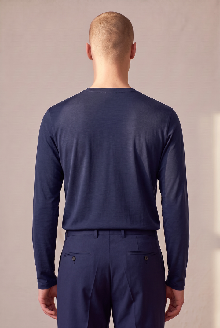 Premium recycled wool mottled blue