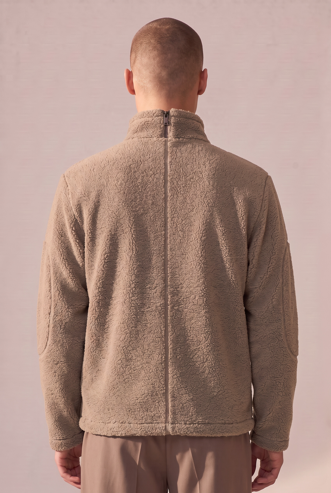 Veste en laine recyclée beige