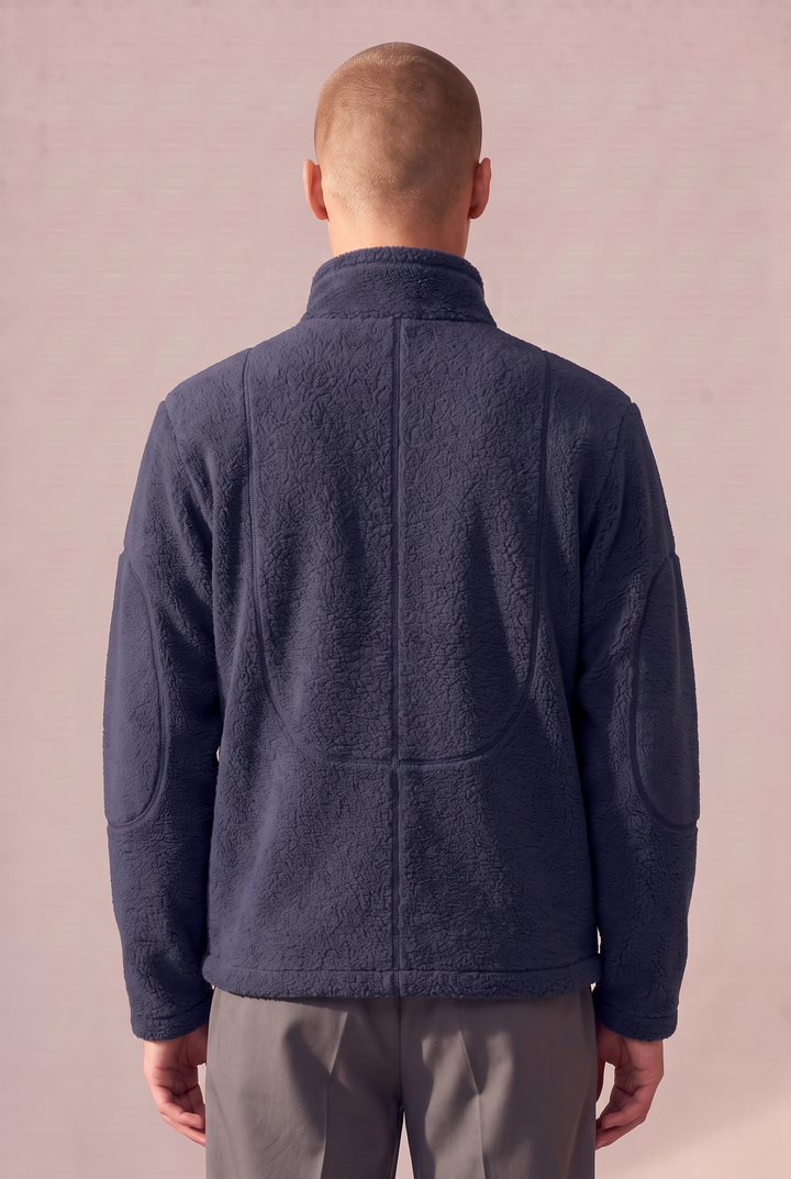 Veste en laine recyclée marine