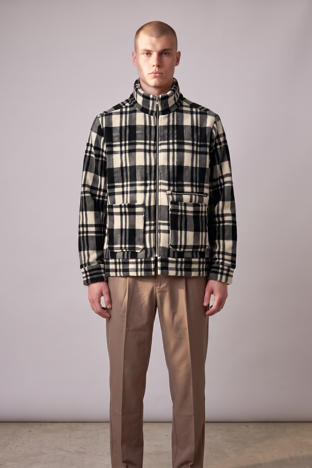 Overshirt in recycled fleece
