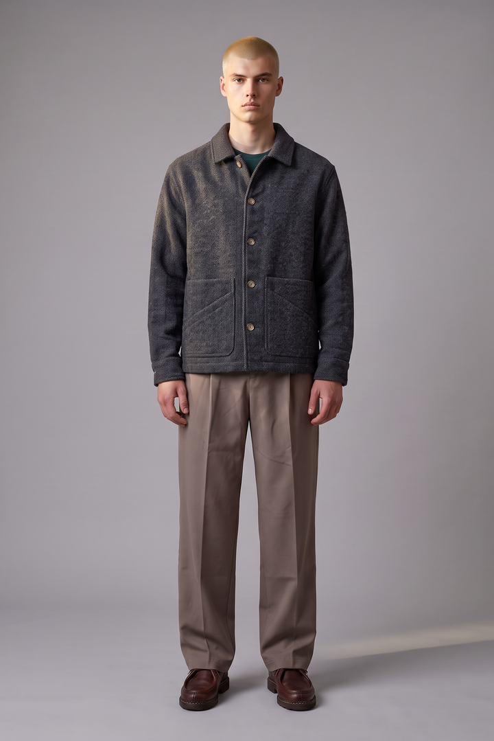Veste Workwear laine gris chiné