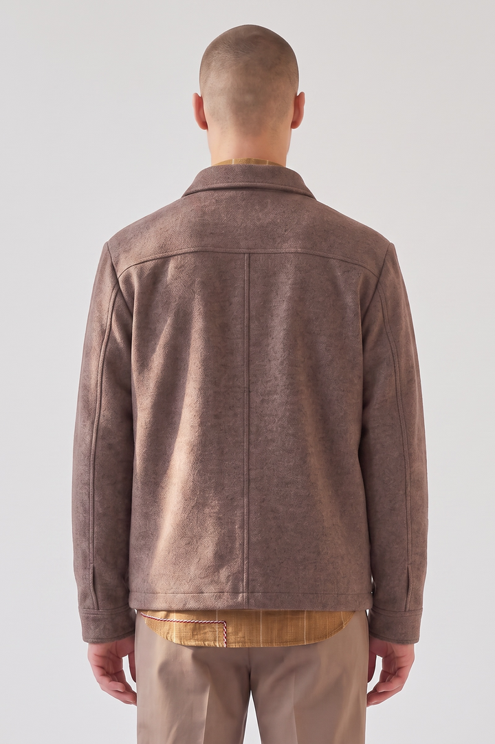 Brown wool workwear jacket
