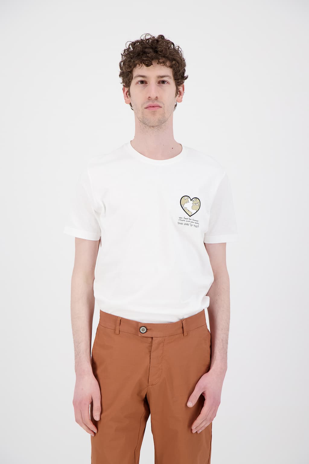 jagvi T Shirt coton bio japonais beige earth