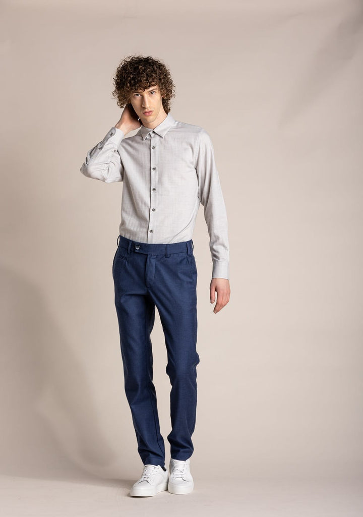 City pant en coton bio bleu