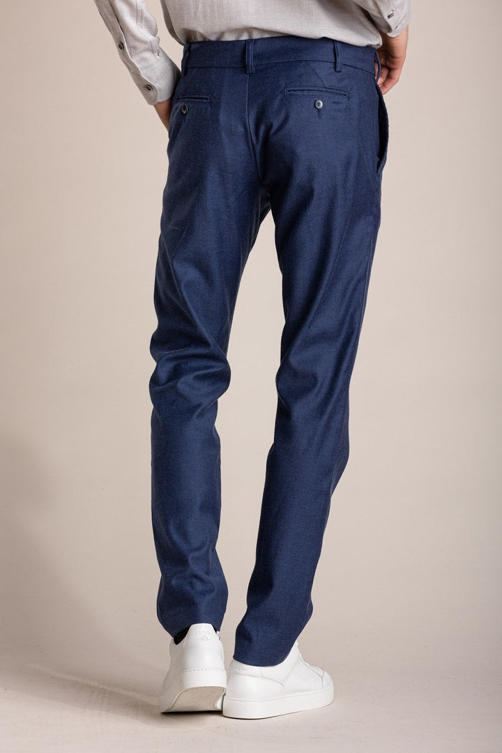 City pant en coton bio bleu