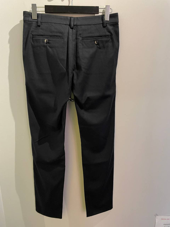 Pantalon en coton laine anthracite stretch